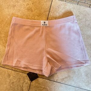 Brand New Parke Pink Waffle Knit Shorts